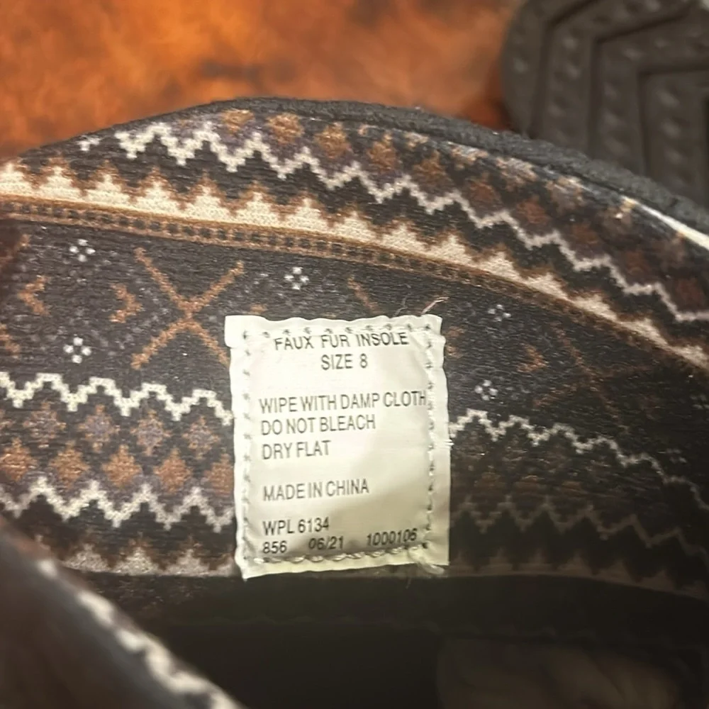 Muk Luks Women's Flexi Hoboken Boots Black 8 NIB